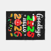 Goodbye 2025 Hello 2026 Happy New Year's Eve Chris Fleecedecke (Vorderseite (Horizontal))