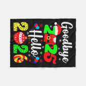 Goodbye 2025 Hello 2026 Happy New Year's Eve Chris Fleecedecke (Vorderseite (Horizontal))
