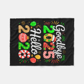 Goodbye 2025 Hello 2026 Happy New Year's Eve Chris Fleecedecke (Vorderseite (Horizontal))