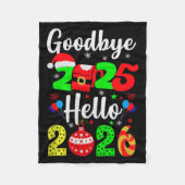 Goodbye 2025 Hello 2026 Happy New Year's Eve Chris Fleecedecke (Vorderseite)