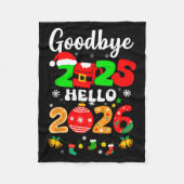 Goodbye 2025 Hello 2026 Happy New Year's Eve Chris Fleecedecke (Vorderseite)