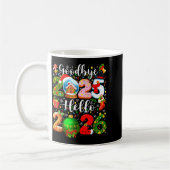 Goodbye 2025 Hello 2026 Happy New Year's Eve Chris Kaffeetasse (Links)
