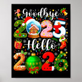 Goodbye 2025 Hello 2026 Happy New Year's Eve Chris Poster (Vorne)