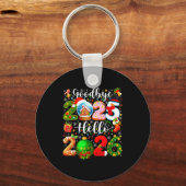 Goodbye 2025 Hello 2026 Happy New Year's Eve Chris Schlüsselanhänger (Vorderseite)