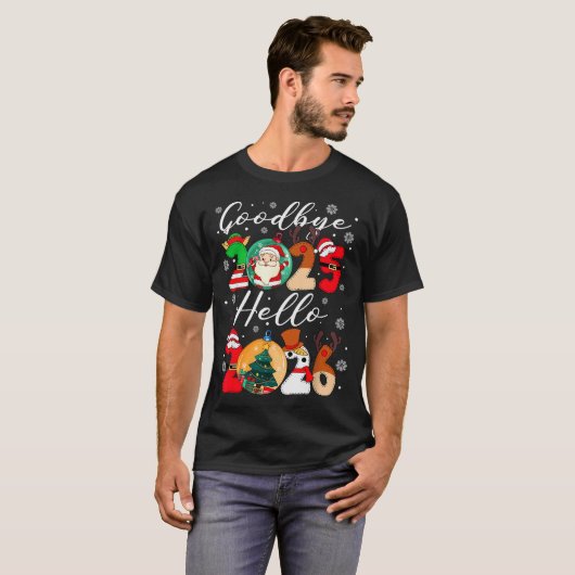 Goodbye 2025 Hello 2026 Happy New Year's Eve Chris T-Shirt (Vorne ganz)