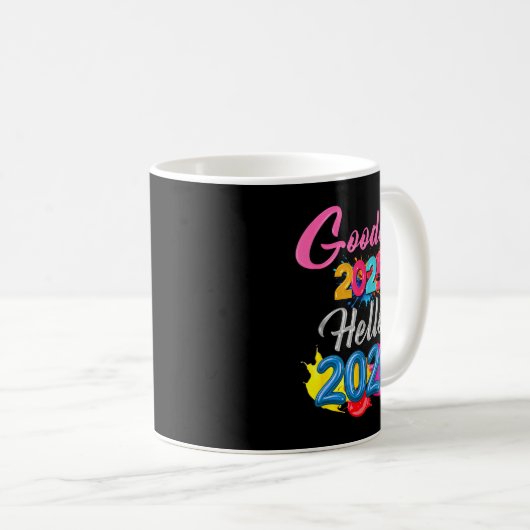 Goodbye 2025 Hello 2026 Kids Funny New Year  Kaffeetasse (VorderseiteRechts)
