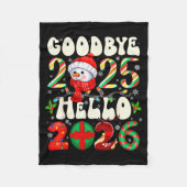 Goodbye 2025 Hello 2026 Merry Christmas Happy New Fleecedecke (Vorderseite)