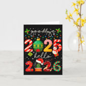 Goodbye 2025 Hello 2026 Merry Christmas Happy New  Karte (Gelbe Blume)