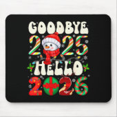 Goodbye 2025 Hello 2026 Merry Christmas Happy New Mousepad (Vorne)