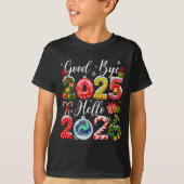 Goodbye 2025 Hello 2026 Merry Christmas Happy New T-Shirt (Vorderseite)