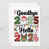 Goodbye 2025 Hello 2026 New Year Resolution Mitteilungskarte (Vorne/Hinten)
