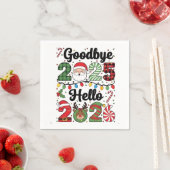 Goodbye 2025 Hello 2026 New Year Resolution Serviette (Beispiel)