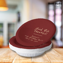 Goodbye 20s Feminine Minimalistisch Modern Typogra Pappteller