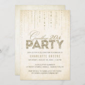 Goodbye 20s Gold Glitzer 30th Birthday Einladung (Vorne/Hinten)