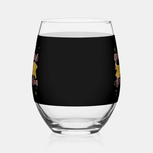 Goodbye 20s Personalized 30th Birthday Design Weinglas Ohne Stiel (Links)