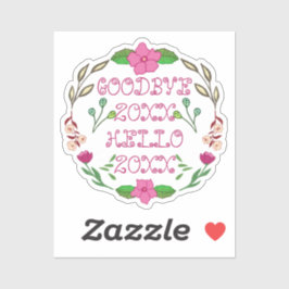 GOODBYE 20XX HELLO 20XX AUFKLEBER