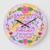 GOODBYE 20XX HELLO 20XX GROßE WANDUHR (Vorderseite)