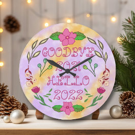 GOODBYE 20XX HELLO 20XX GROßE WANDUHR