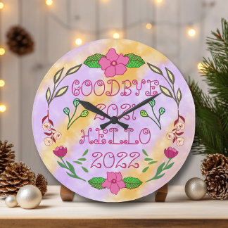 GOODBYE 20XX HELLO 20XX GROßE WANDUHR