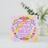GOODBYE 20XX HELLO 20XX_ NEUE JAHRESKARTE (Stehend Vorderseite)