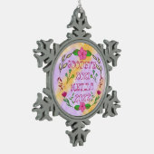 GOODBYE 20XX HELLO 20XX SCHNEEFLOCKEN Zinn-Ornament (Links)