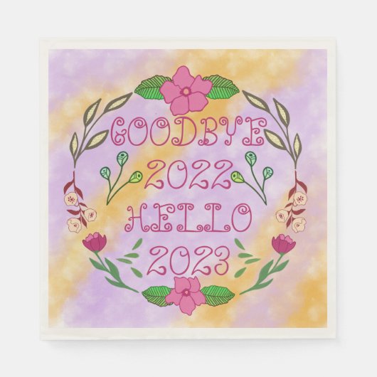 GOODBYE 20XX HELLO 20XX SERVIETTE (Vorderseite)