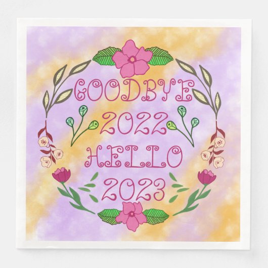 GOODBYE 20XX HELLO 20XX SERVIETTE (Vorderseite)