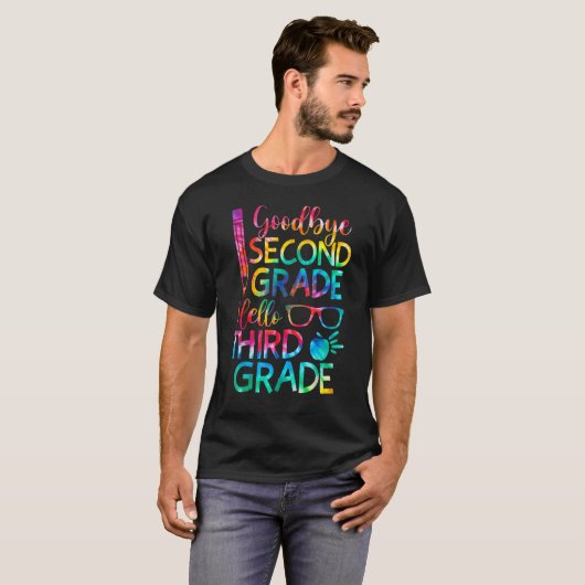 Goodbye 2. Grade Hello Third 3 Grade Abschluss T-Shirt (Vorne ganz)
