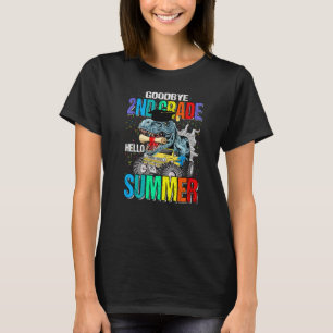 Goodbye 2. Klasse Hallo Sommer Monster Truck Dinos T-Shirt
