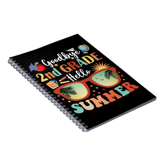 Goodbye 2. Klasse Hallo Sommer Notizblock (Rechte Seite)