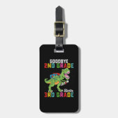 Goodbye 2. Klasse Hello 3rd Grade T Rex Dinosaur Gepäckanhänger (Vorderseite vertikal)