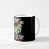 Goodbye 2. Klasse Hello 3rd Grade T Rex Dinosaur Kaffeetasse (VorderseiteRechts)