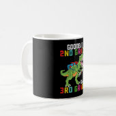 Goodbye 2. Klasse Hello 3rd Grade T Rex Dinosaur Kaffeetasse (Vorderseite Links)