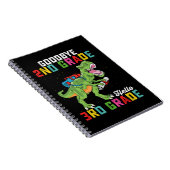 Goodbye 2. Klasse Hello 3rd Grade T Rex Dinosaur Notizblock (Rechte Seite)