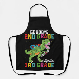 Goodbye 2. Klasse Hello 3rd Grade T Rex Dinosaur Schürze