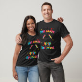 Goodbye 2nd Grade Hello 3rd Grade Messy Bun Teache T-Shirt (Unisex)