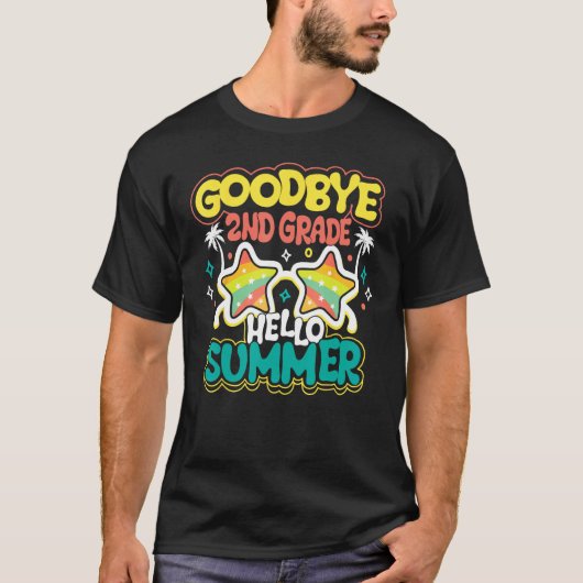 Goodbye 2nd Grade Hello Summer Last Day Of School T-Shirt (Vorderseite)