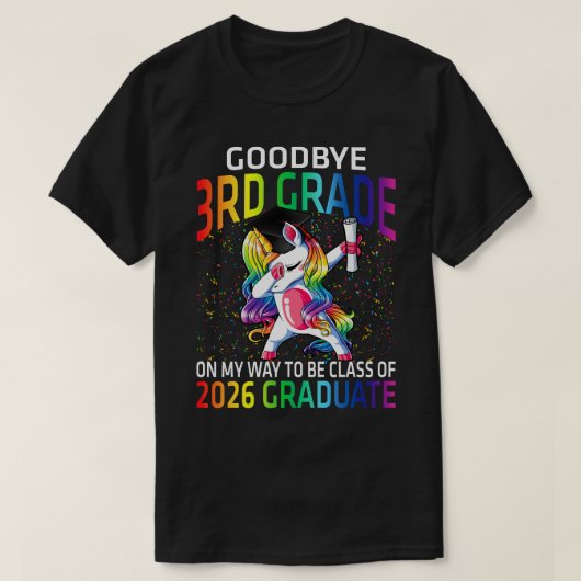 Goodbye 3 Grade Class of 2026 Grad Hello 1st gra T-Shirt (Design vorne)