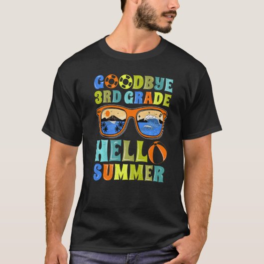 Goodbye 3 Grade Hello Summer School Teacher Stud T-Shirt (Vorderseite)