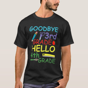 Goodbye 3D Grade Hello 4th Grade - Zurück zur Schu T-Shirt