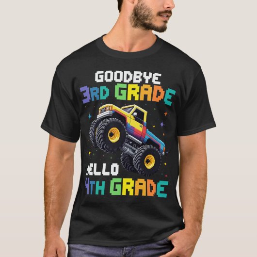 Goodbye 3rd Grade Abschluss Monster Truck T-Shirt (Vorderseite)