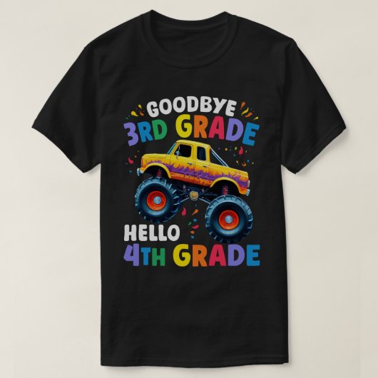 Goodbye 3rd Grade Abschluss Monster Truck T-Shirt (Design vorne)
