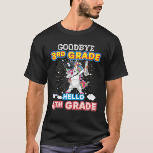 Goodbye 3rd Grade Hallo 4th Last Day School Uni T-Shirt