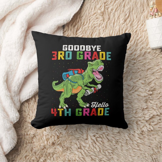 Goodbye 3rd Grade Hello 4th Grade T Rex Dinosaur Kissen (Decke)