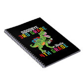 Goodbye 3rd Grade Hello 4th Grade T Rex Dinosaur Notizblock (Rechte Seite)