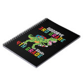 Goodbye 3rd Grade Hello 4th Grade T Rex Dinosaur Notizblock (Linke Seite)