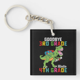 Goodbye 3rd Grade Hello 4th Grade T Rex Dinosaur Schlüsselanhänger