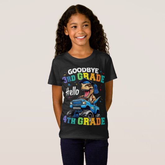 Goodbye, 3rd Grade T Rex Monster Truck Abschluss T-Shirt (Vorne ganz)