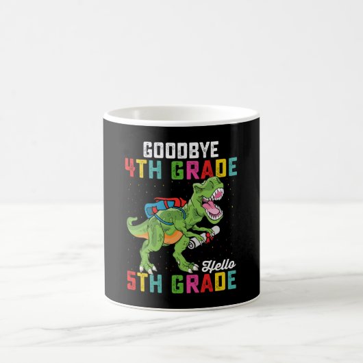 Goodbye 4 th Grade Hello 5th Grade T Rex Dinosaur Kaffeetasse (Mittel)