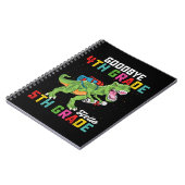 Goodbye 4 th Grade Hello 5th Grade T Rex Dinosaur Notizblock (Linke Seite)